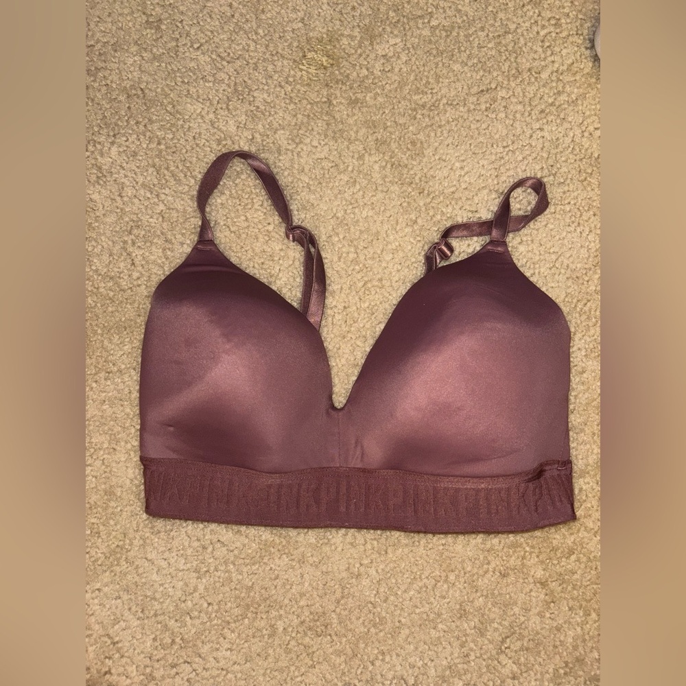 Pink maroon wireless bra size 34D